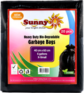 Sunny Black Flat Garbage BagsPack of 20