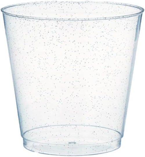 Premium Plastic Shot Cups 1.5oz (45ml) – Mini Party Cups for Drinks, Desserts & Tastings – Pack of 60 (Silver)