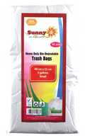 Sunny White Flat Trash Bags Pack of 30