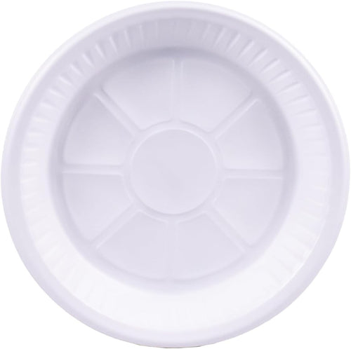 Sunny 10-Inch Plastic Plates – Pack of 25, BPA-Free