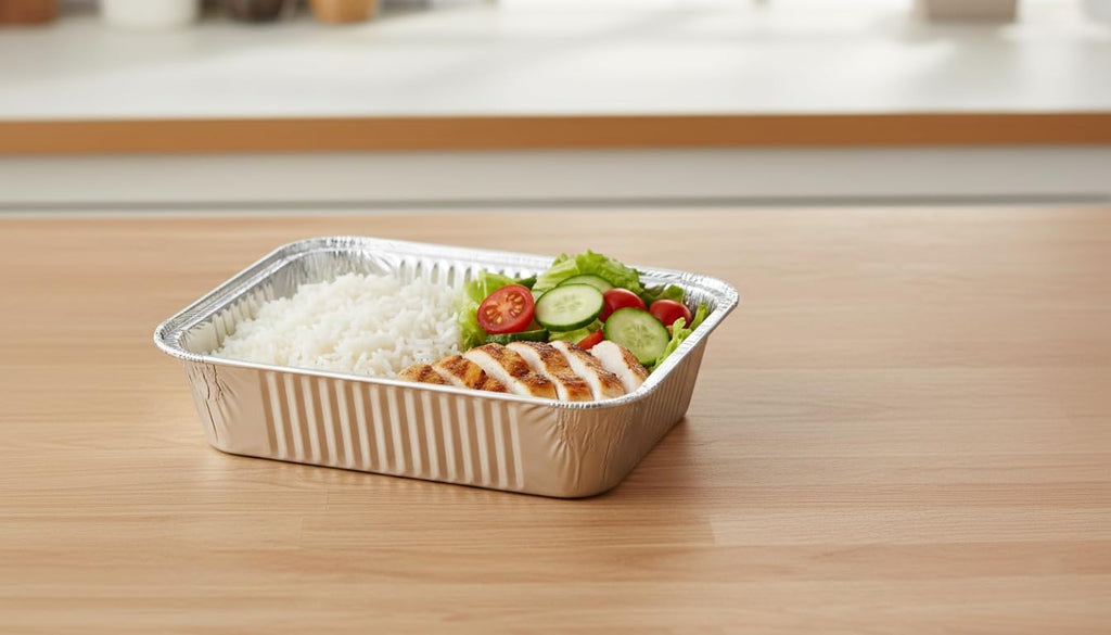 Sunny Aluminium Food Containers with Lids – 1200ml Pack of 10