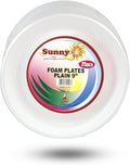 Sunny Foam Plates Round