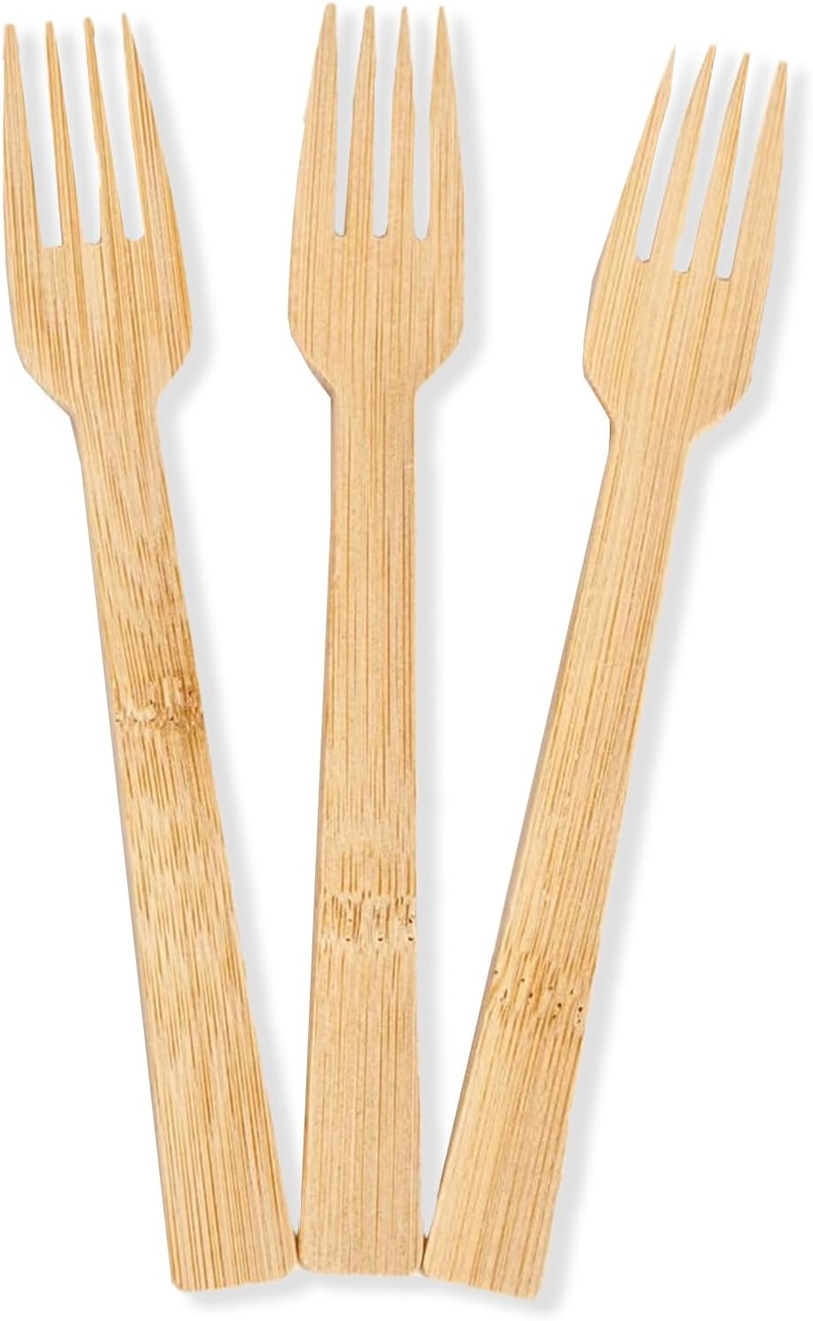 Sunny Bamboo Wooden Forks – 100% Biodegradable, Pack of 25