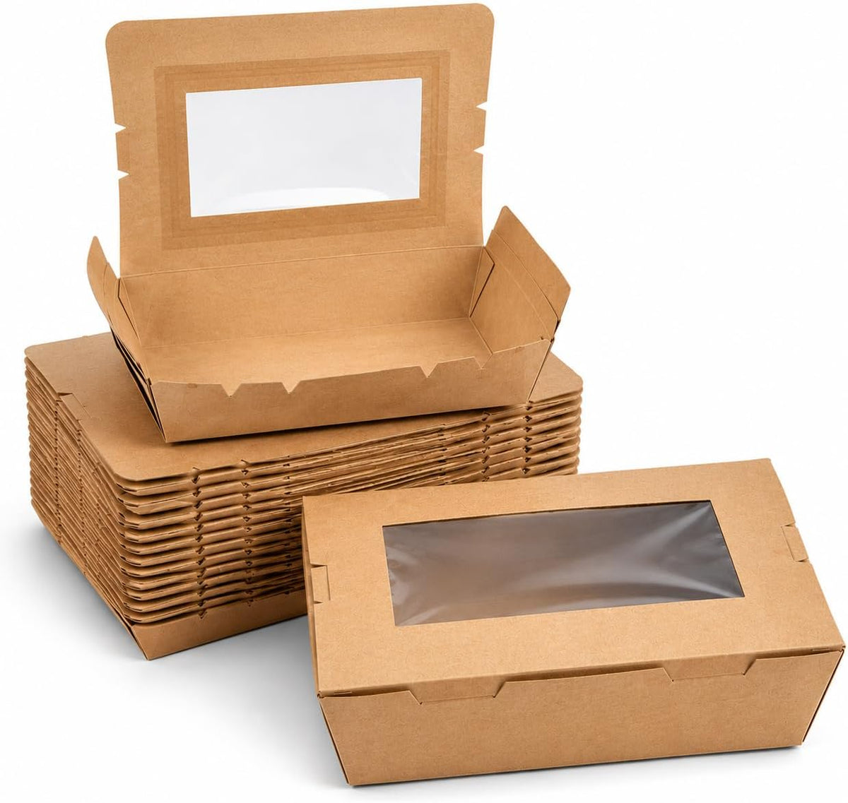 Sunny Kraft Lunch Box with Window – 1200ml, Pack of 5