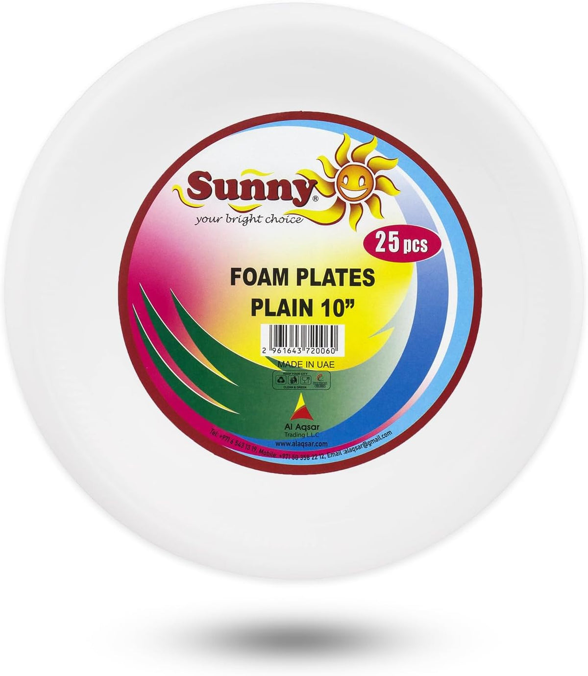 Sunny Foam Plates Round