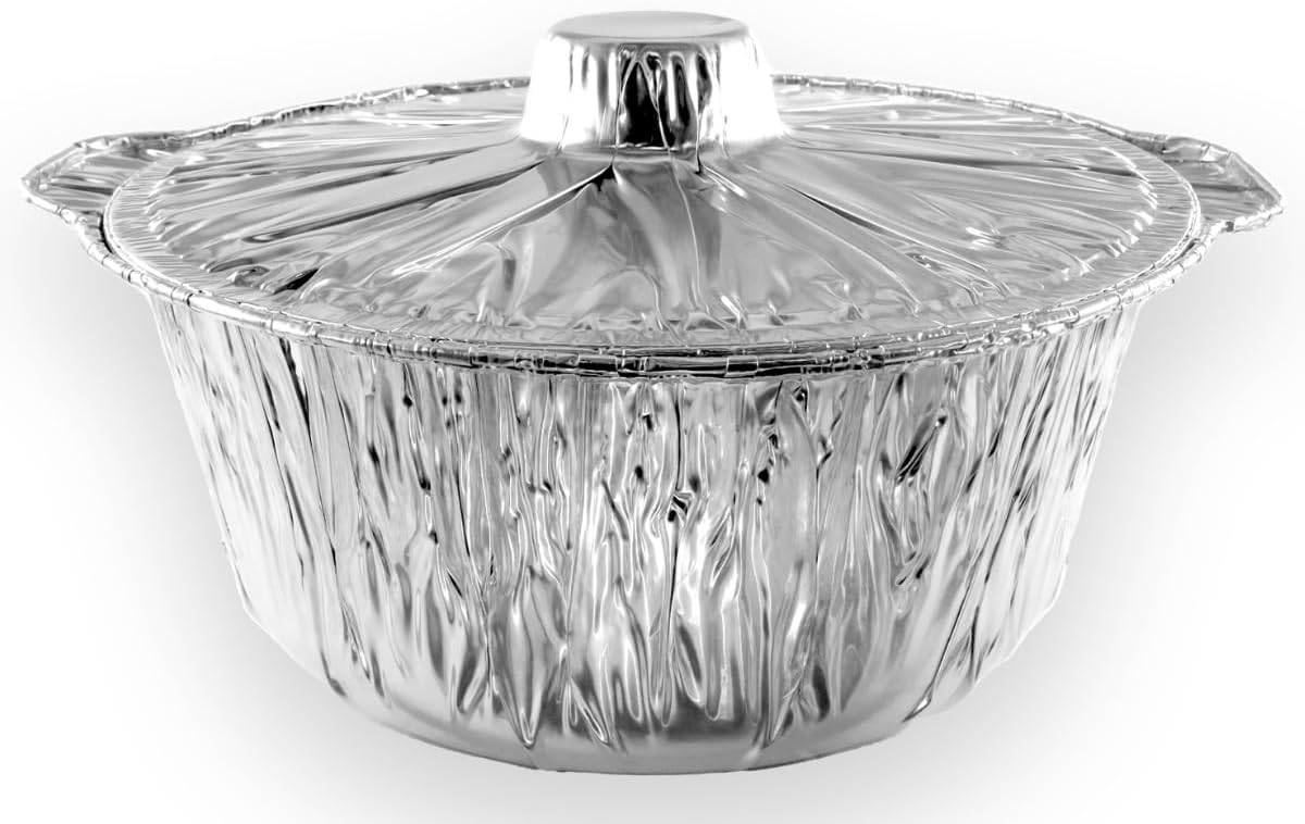 Aluminium Silver Foil Pot with Lids