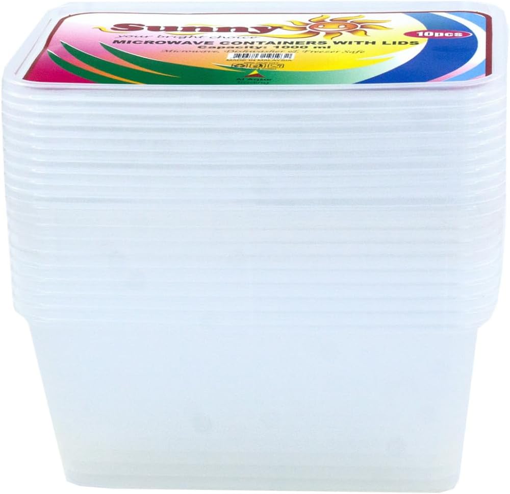 Sunny Microwave Food Storage Containers with Lids – Reusable, BPA-Free