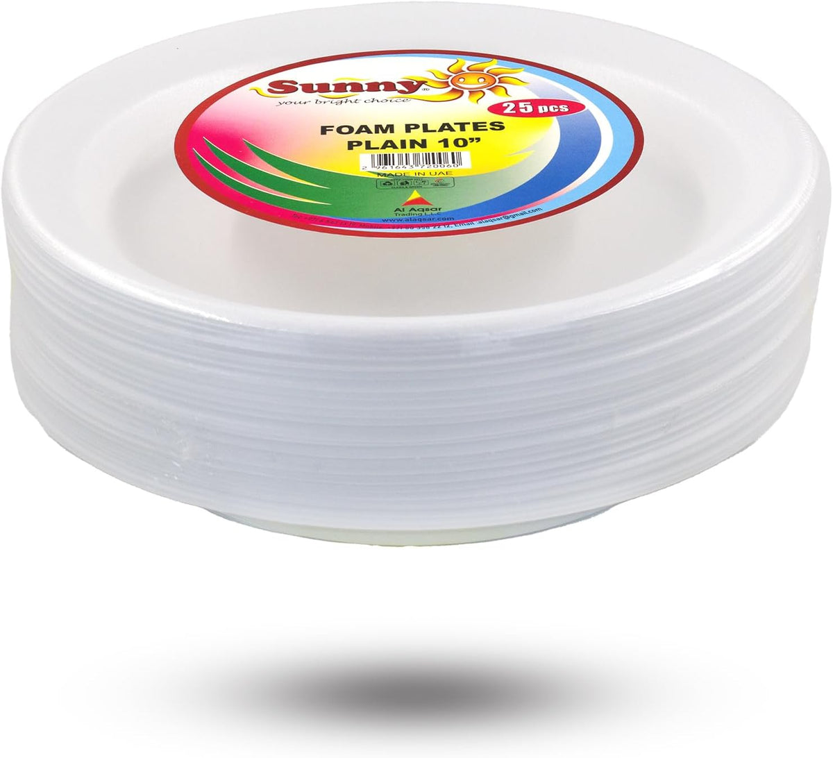 Sunny Foam Plates Round