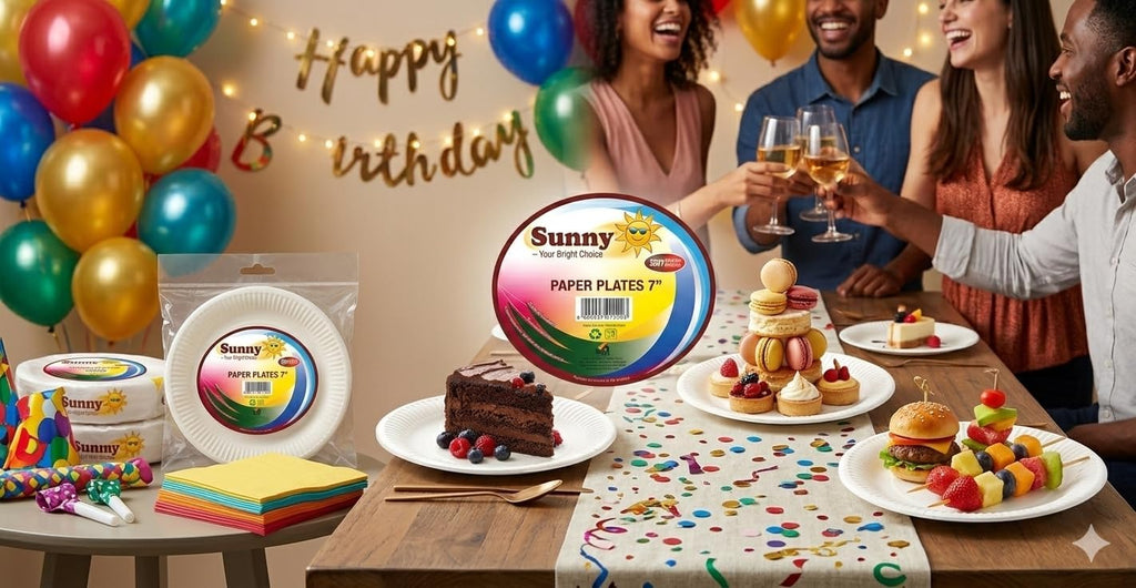 Sunny Paper Plates 7 Inch White – Pack of 100