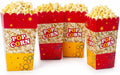Sunny Popcorn Boxes – Red Paper Snack Containers, Pack of 25