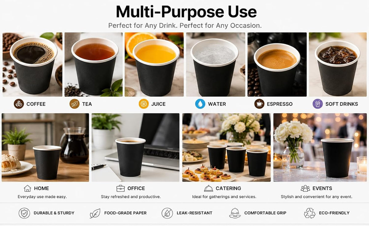 Sunny Premium Paper Cups – Pack of 50