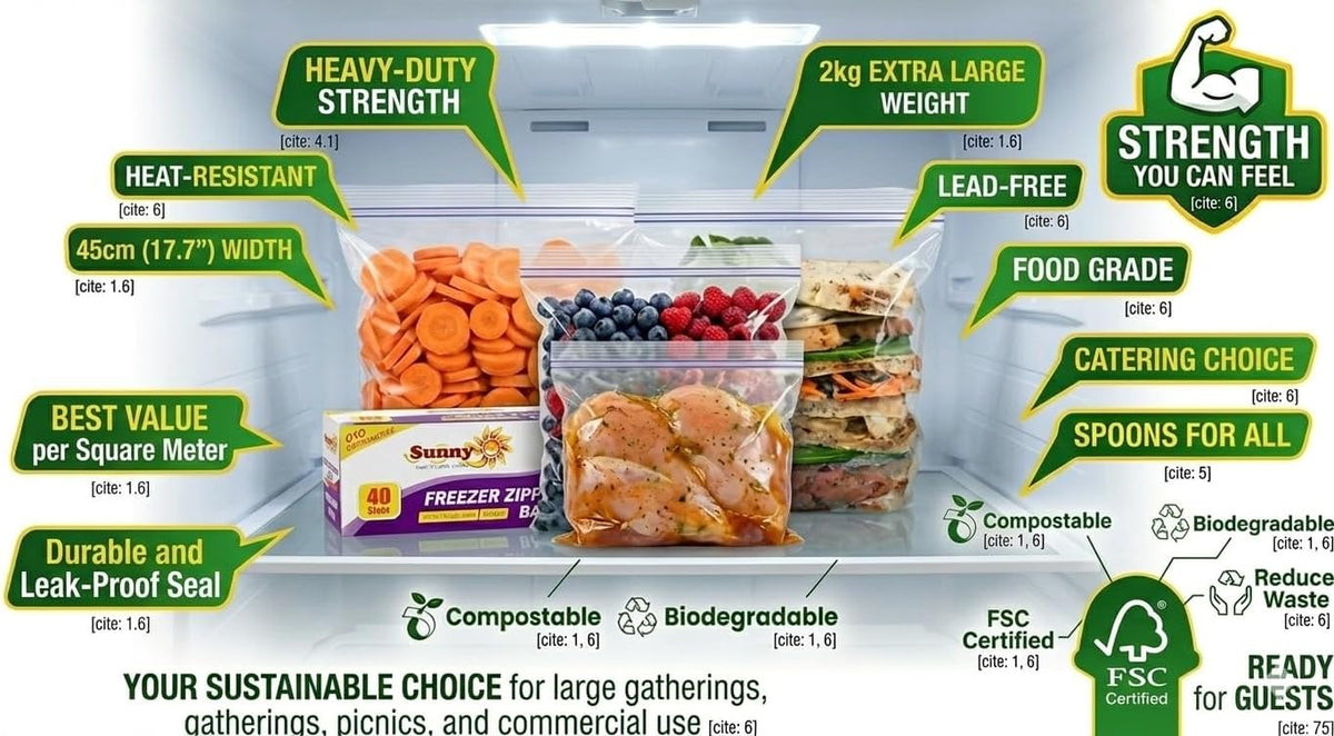 Sunny Freezer Zipper Bags