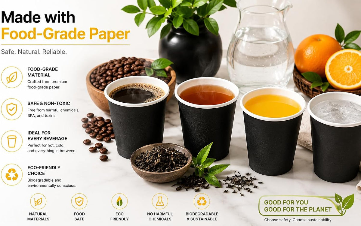 Sunny Premium Paper Cups – Pack of 50