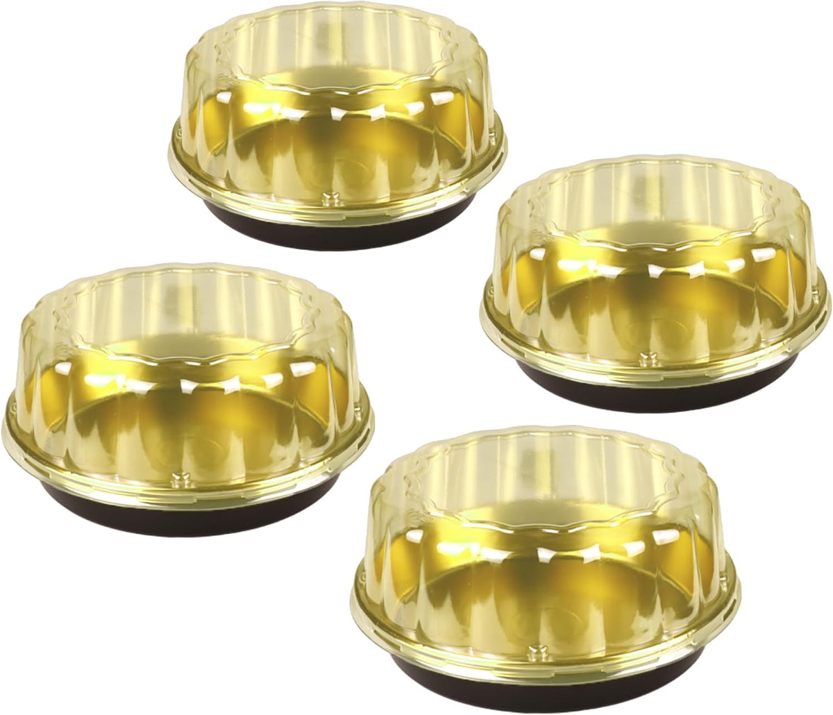 Sunny Round Cake Container with Lid : 4-Pieces