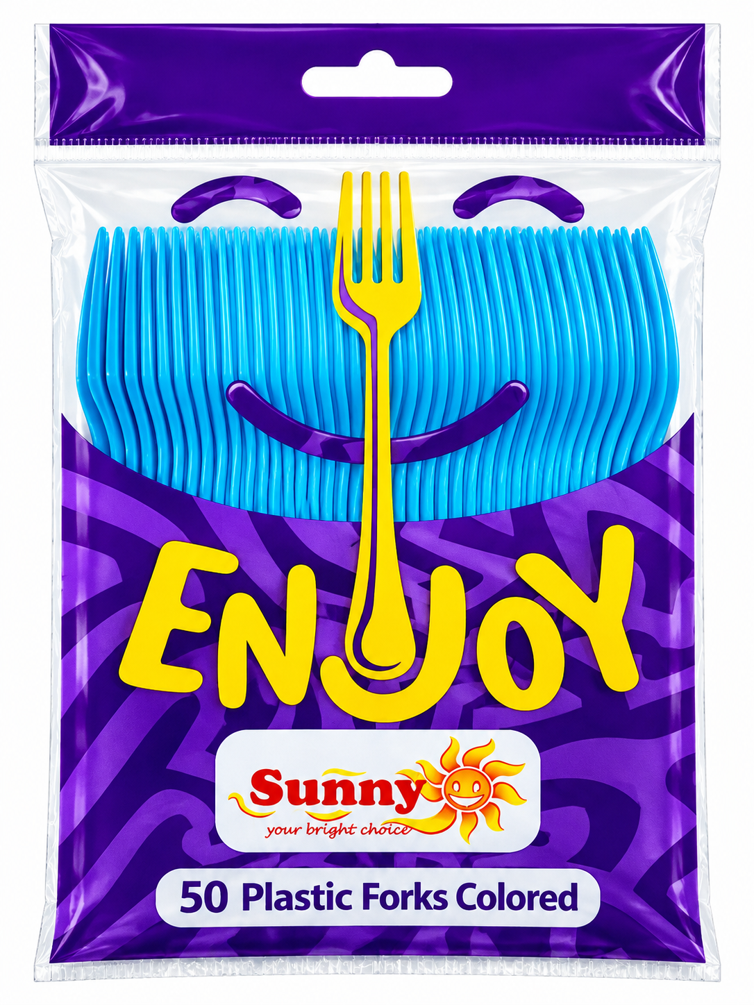 Sunny Enjoy Low Duty Coloured Plastic Forks