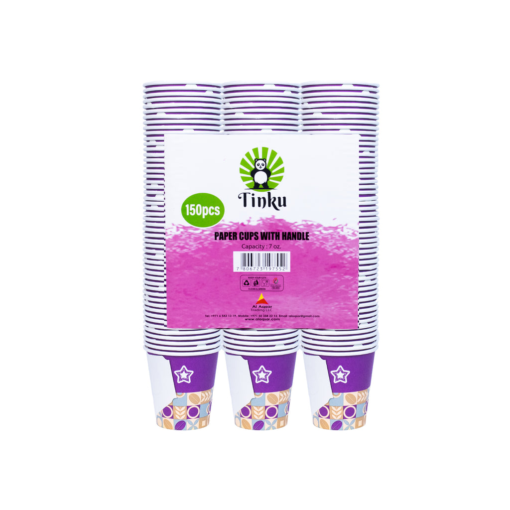 Tinku Paper Cup 7 oz with Handle