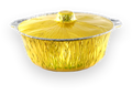 Aluminium Gold Foil Pot with Lids