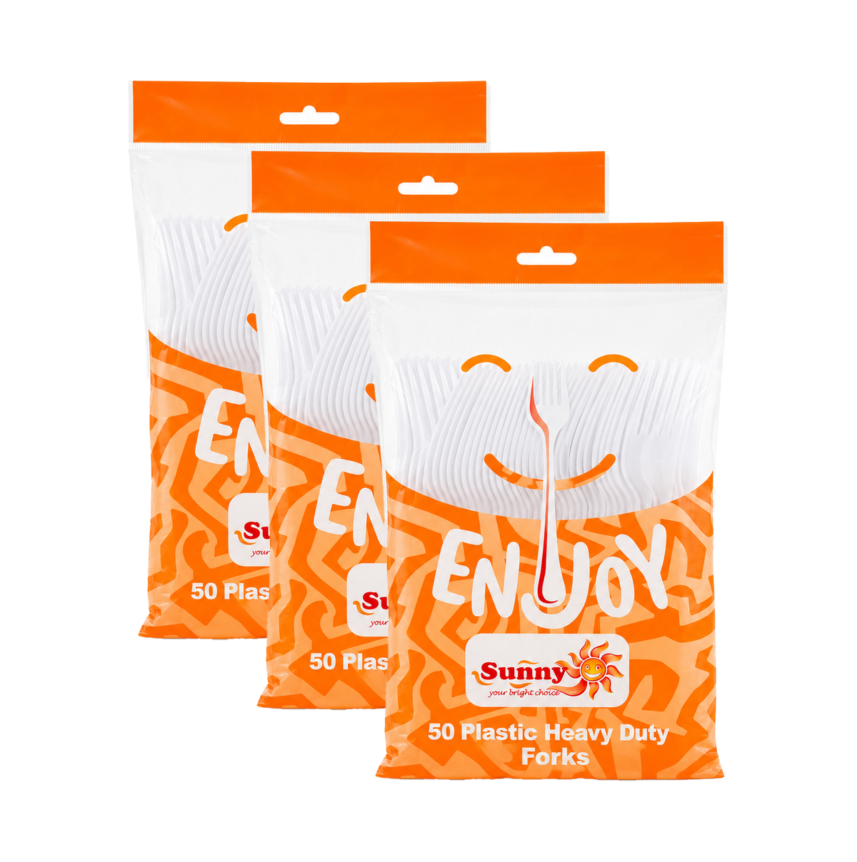 Sunny Enjoy Heavy Duty Plastic Forks