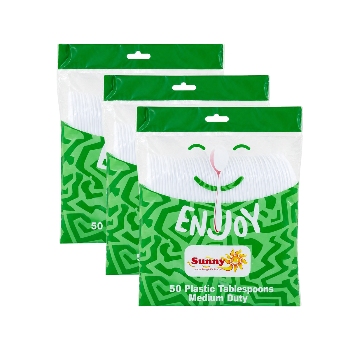 Sunny Enjoy Medium Duty Plastic Table Spoons