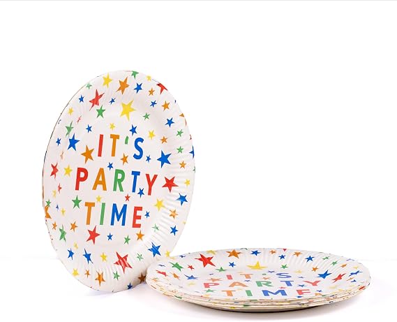 Paper Plates – 9 Inch Round Party Plates, Pack of 100