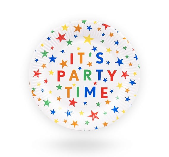 Paper Plates – 9 Inch Round Party Plates, Pack of 100