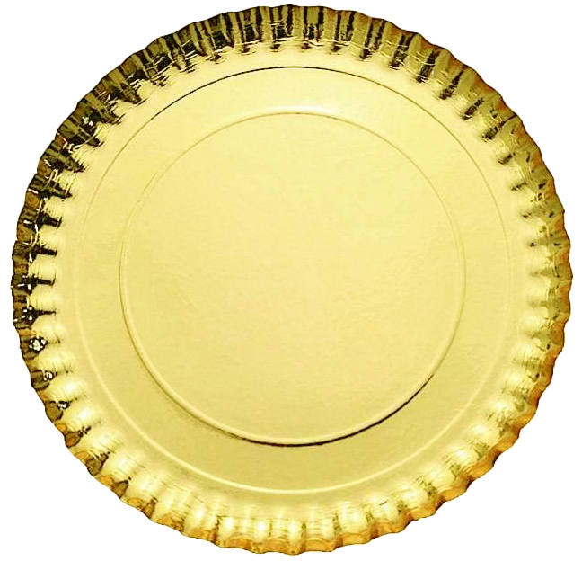 Sunny Golden Round Cake Tray: Pack of 12