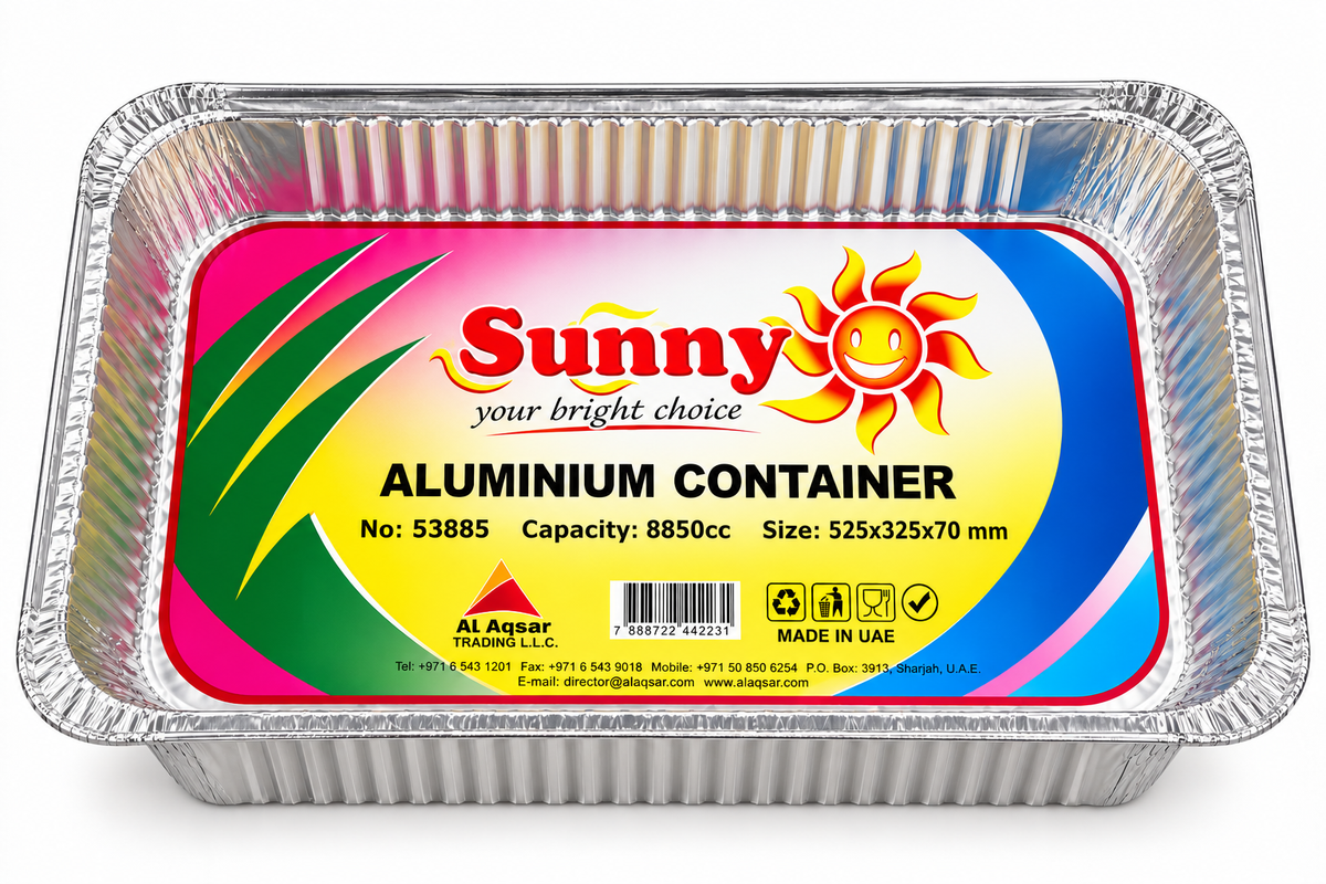 Sunny Aluminium Food Containers without Lids 8850cc 525x325x70 mm