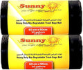 Sunny Black Garbage Bags 30 Gallon [Pack of 40, 2 Rolls] - Heavy Duty Large Trash Bags for Kitchen & Office - 100% Leak-Proof, Tear-Resistant - Eco-Friendly OXO-Biodegradable Bin Liners (60 x 90 cm)