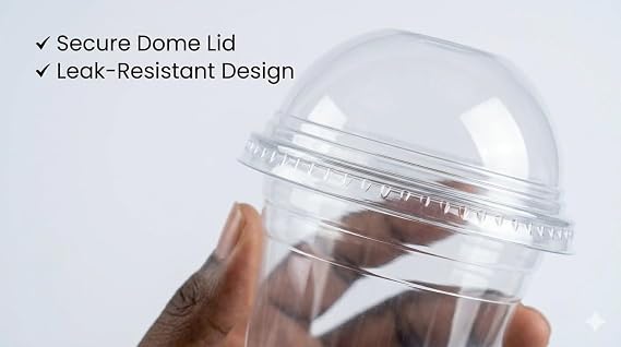 Sunny Clear Plastic Cups with Dome Lids
