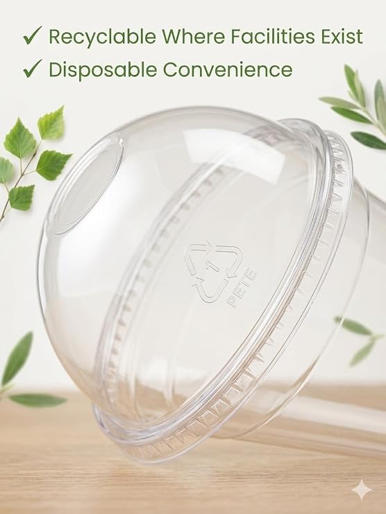 Sunny Clear Plastic Cups with Dome Lids