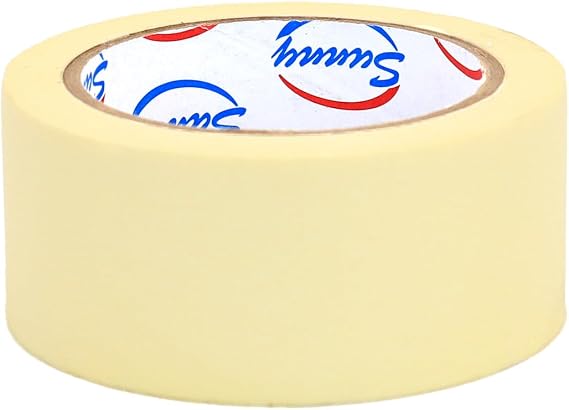 Sunny Premium White Paper Masking Tape 2 Inch x 35 Yards Pack of 6 – Strong Adhesive Painter’s Tape for Painting, Labeling, Packaging, Crafting & Industrial Use Easy Tear Multipurpose Tape