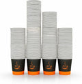 Sunny 6oz Paper Cups - 200 Pack - Heavy Duty White Hot & Cold Drink Cups for Coffee, Juice, Water - Leak-Proof & Heat Resistant for Parties, Office, Events - Coffee House Style Design