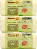 Sunny – Your Bright Choice Scented Garbage Bags 10 Gallon (54×60 cm) | Vanilla Fragrance Trash Bags | Strong Leak Resistant Kitchen Waste Bags | 90 Bags