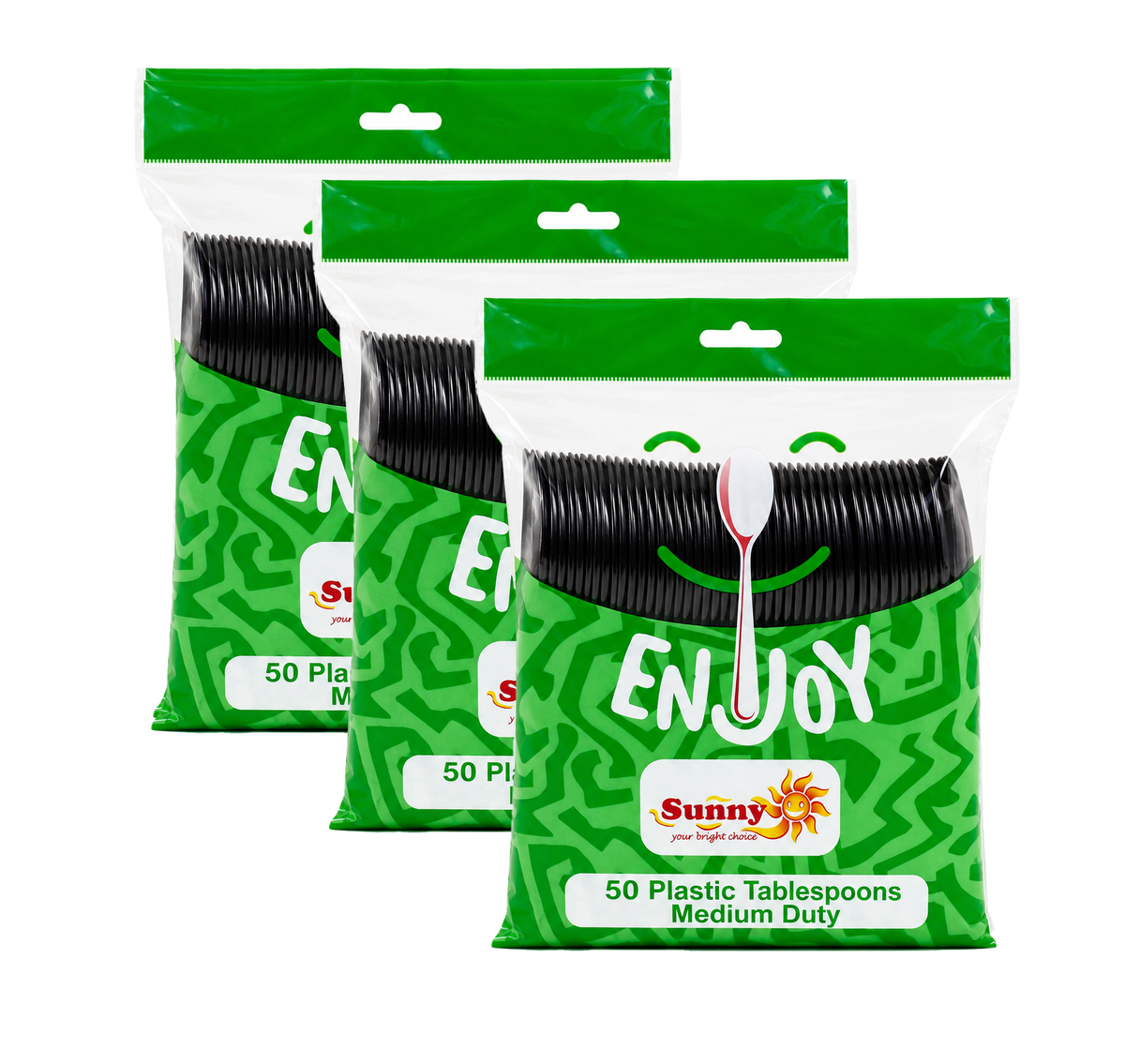 Sunny Enjoy Medium Duty Plastic Table Spoons