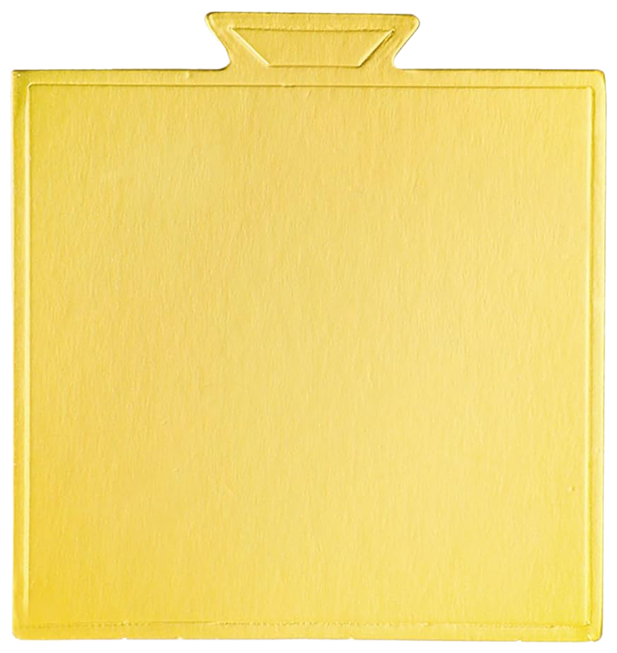 Sunny Golden Square Cake Pad with Handle, 8.5 cm : Pack of 20