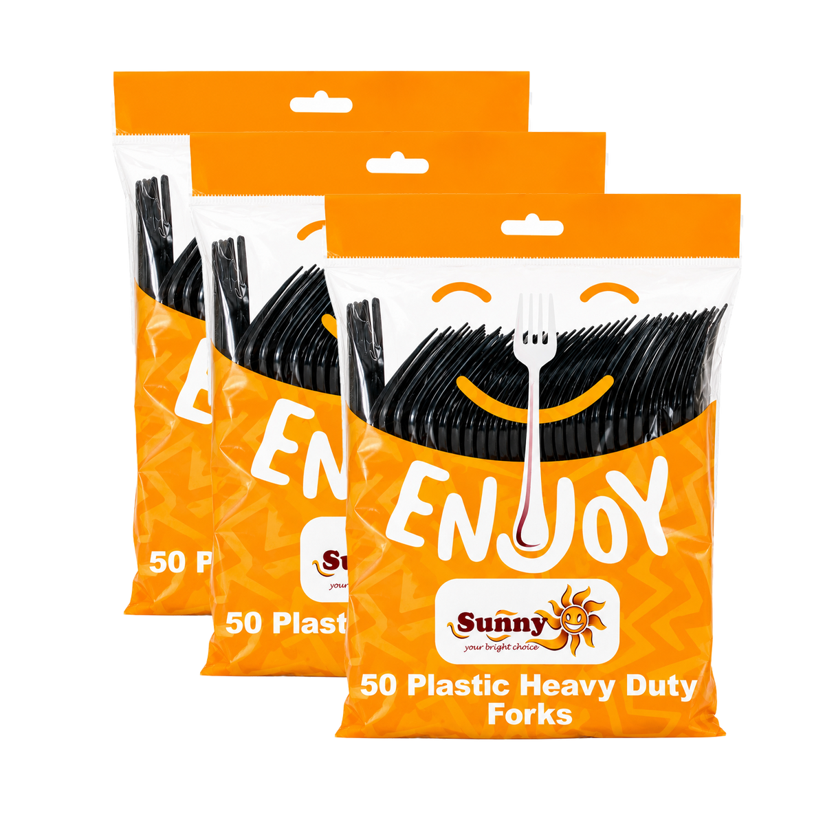 Sunny Enjoy Heavy Duty Plastic Forks
