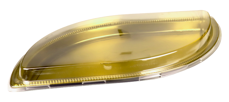 Sunny Golden Leaf Cake Container with Lid : Pack of 4