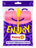 Sunny Enjoy Low Duty Coloured Plastic Table Spoons
