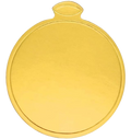 Sunny Golden Round Cake Pad with Handle 8.5 cm : Pack of 20