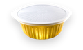 Sunny Aluminium Round Foil Container with Lid – 930ml Gold