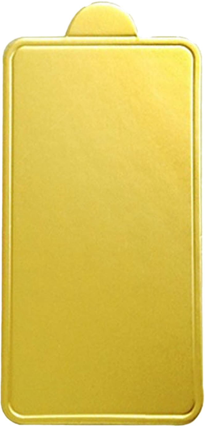 Sunny Golden Rectangular Cake Pad with Handle 6.5 x 10.5 cm